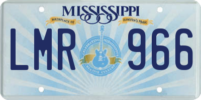 MS license plate LMR966