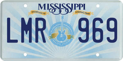 MS license plate LMR969