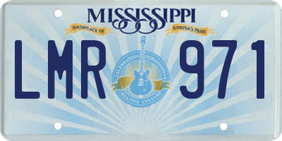 MS license plate LMR971