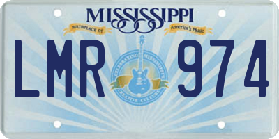 MS license plate LMR974