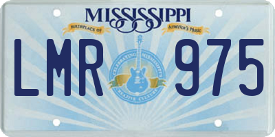 MS license plate LMR975