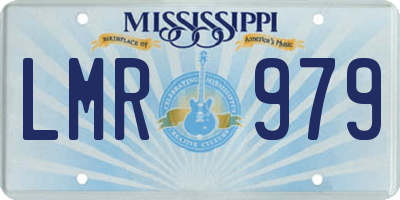MS license plate LMR979