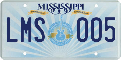 MS license plate LMS005