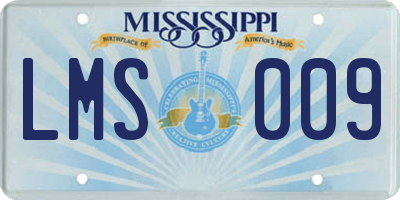 MS license plate LMS009