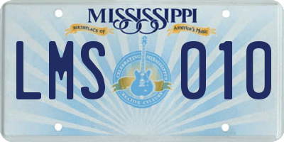MS license plate LMS010