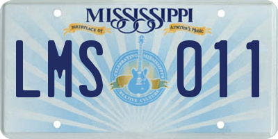 MS license plate LMS011