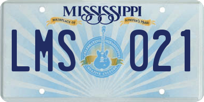 MS license plate LMS021