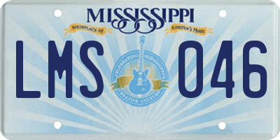 MS license plate LMS046
