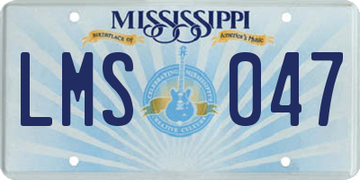 MS license plate LMS047