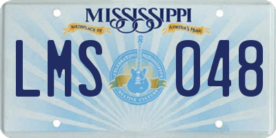 MS license plate LMS048