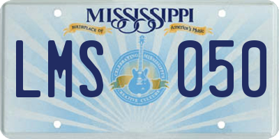 MS license plate LMS050
