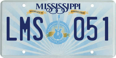 MS license plate LMS051