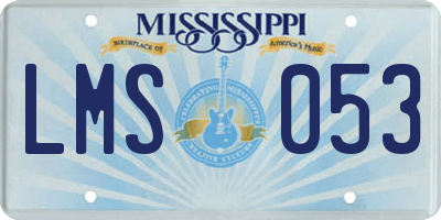MS license plate LMS053