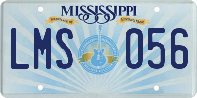 MS license plate LMS056