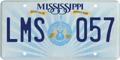MS license plate LMS057