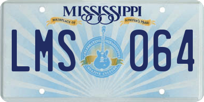 MS license plate LMS064