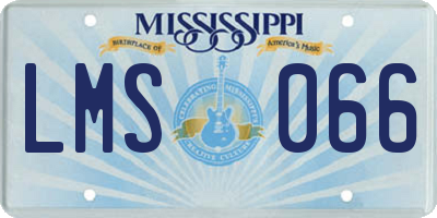 MS license plate LMS066