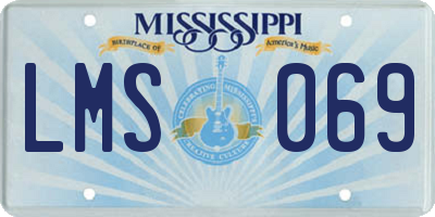MS license plate LMS069