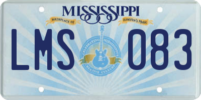 MS license plate LMS083