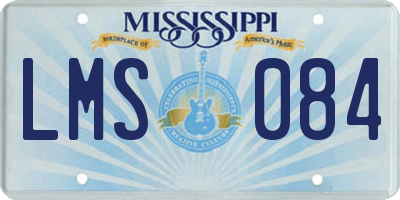 MS license plate LMS084