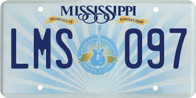 MS license plate LMS097