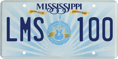 MS license plate LMS100