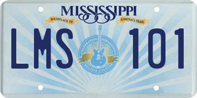 MS license plate LMS101