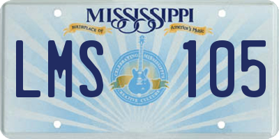 MS license plate LMS105