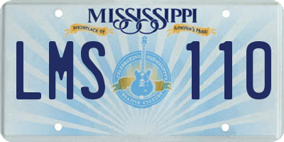 MS license plate LMS110