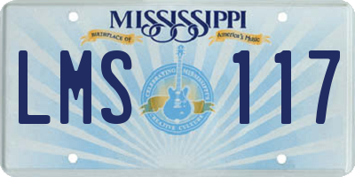 MS license plate LMS117