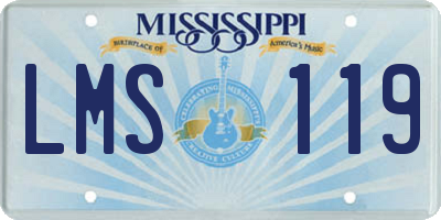 MS license plate LMS119