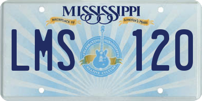 MS license plate LMS120