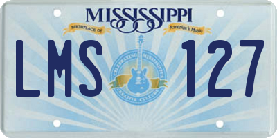 MS license plate LMS127