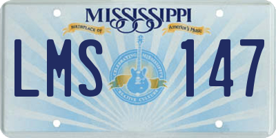 MS license plate LMS147