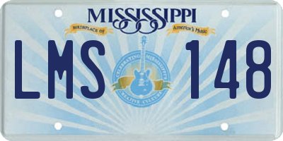 MS license plate LMS148
