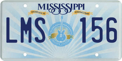 MS license plate LMS156
