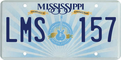 MS license plate LMS157