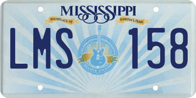 MS license plate LMS158