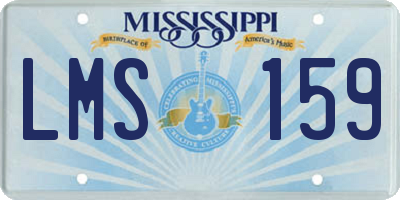 MS license plate LMS159