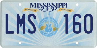 MS license plate LMS160