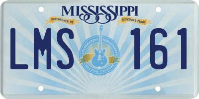 MS license plate LMS161
