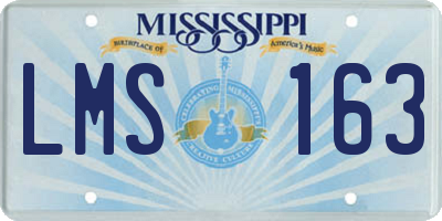 MS license plate LMS163