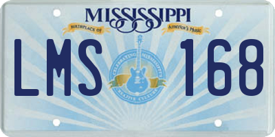 MS license plate LMS168