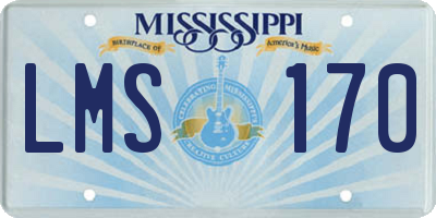 MS license plate LMS170