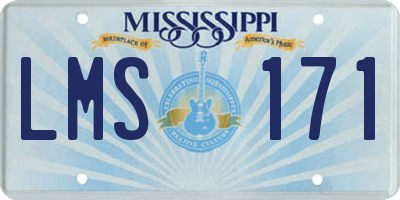 MS license plate LMS171