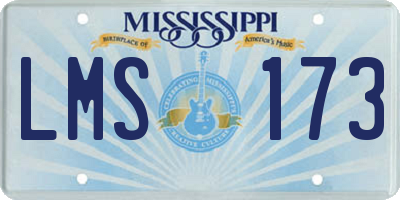 MS license plate LMS173