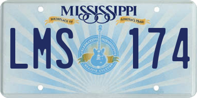 MS license plate LMS174