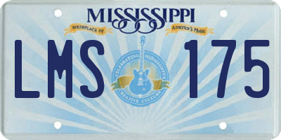 MS license plate LMS175