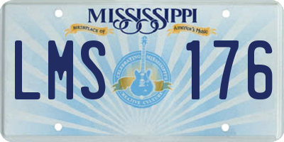 MS license plate LMS176