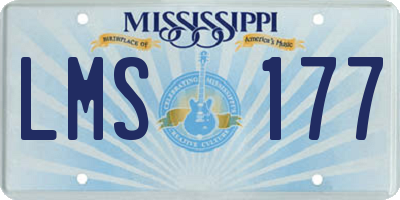 MS license plate LMS177